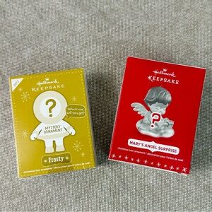 Hallmark Keepsake Mystery Ornament Set - Frosty and Mary’s Angels New in Boxes